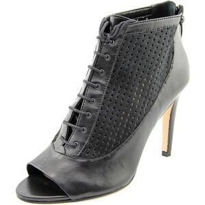 French Connection Quinnie Peep-Toe Leather booties A4
